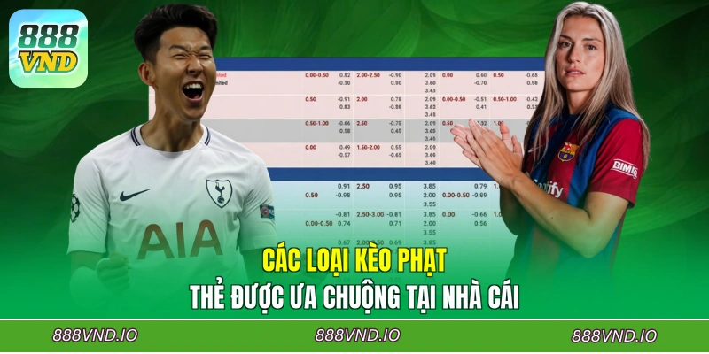 Các loại kèo phạt thẻ được ưa chuộng tại nhà cái