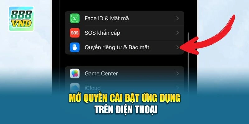 Mở quyền cài đặt ứng dụng trên điện thoại 